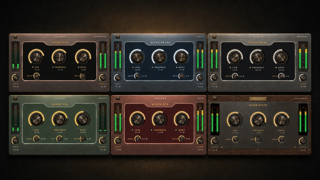 Super Mix bundle with all six CELEST DSP plugins