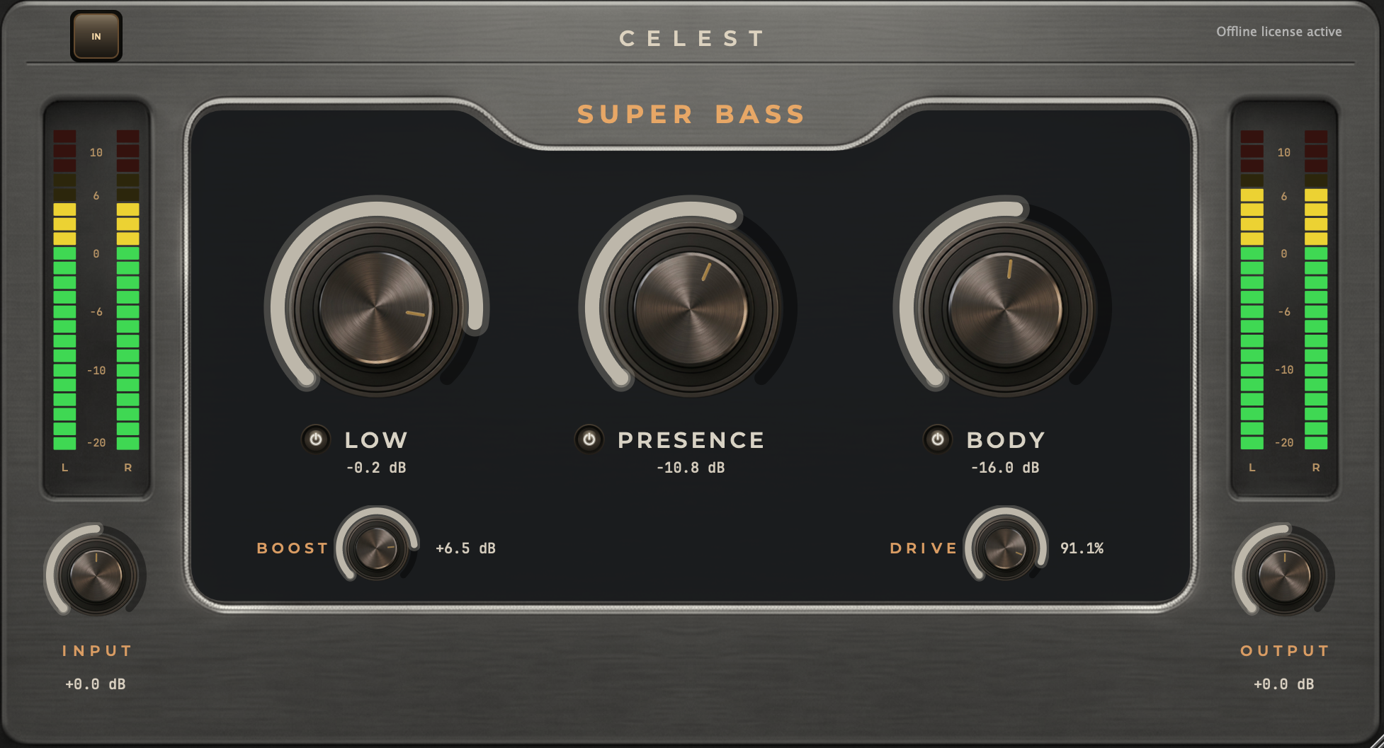 Super Bass plugin interface